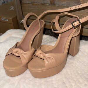 Gianni Bini Tan Platform Heels